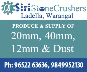 Siri Stone Crushers, Ladella, Warangal, Produce & Supply of 20mm, 40mm, 12mm & Dust
